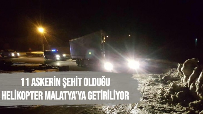 11 askerin şehit olduğu helikopter Malatya’ya getiriliyor