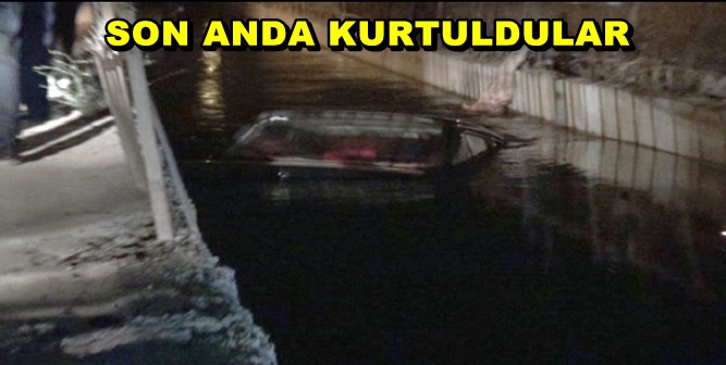 Malatya'da Otomobil Kanala DÜştü