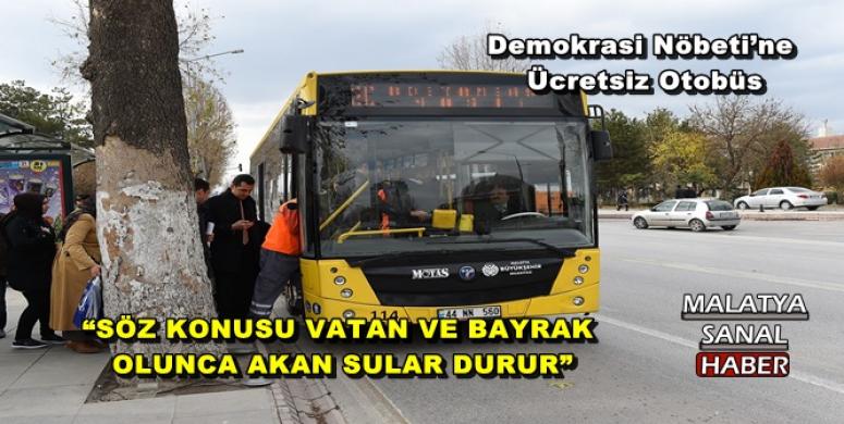 Demokrasi Nöbeti’ne Ücretsiz Otobüs