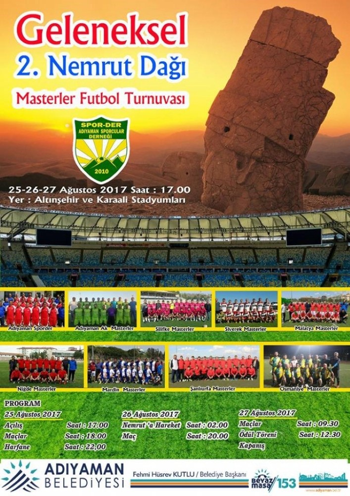 Nemrut Dağı Masterler Futbol Turnuvası’nın 2.’si start alıyor
