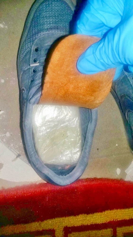 Malatya'da Ayakkabı tabanında uyuşturucu sevkıyatı
