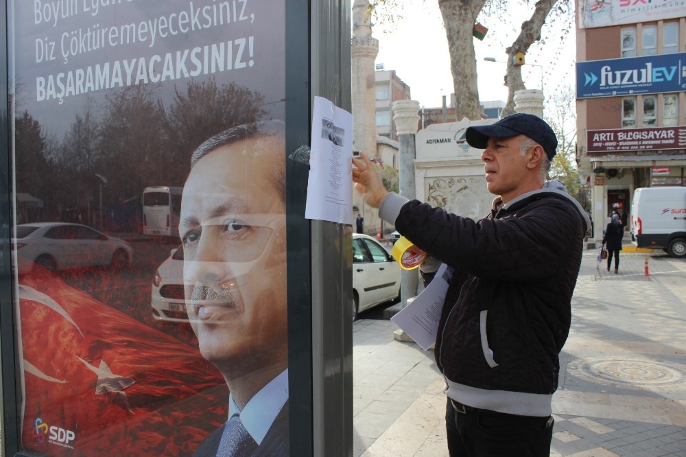 Cumhurbaşkanı Erdoğan’a yazdığı şiirle Adıyaman sokaklarını süsledi
