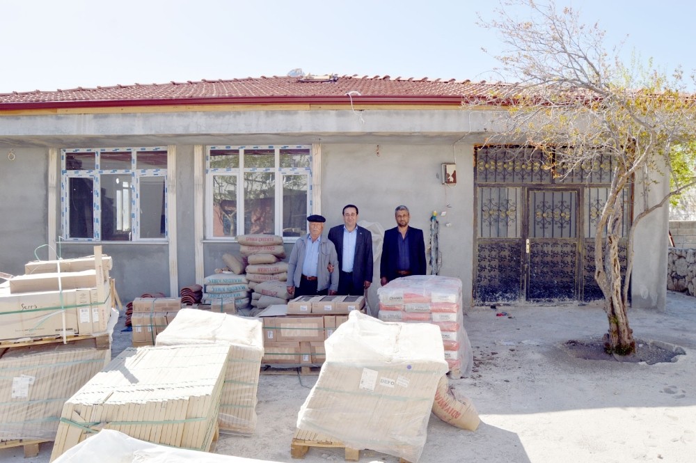 Yapımı devam eden Eskiköy Taziye Evi Ramazan ayı öncesi tamamlanacak
