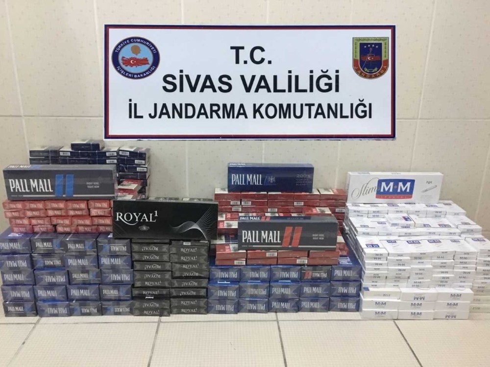 Sivas’ta 7 bin 530 paket kaçak sigara ele geçirildi
