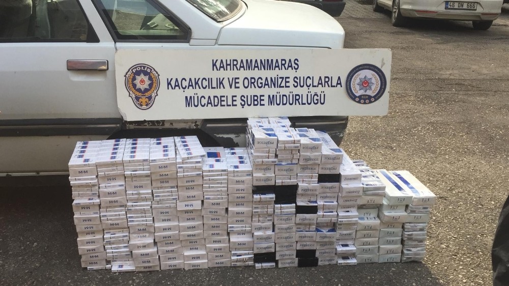 Kahramanmaraş’ta bin 860 paket kaçak sigara ele geçirildi
