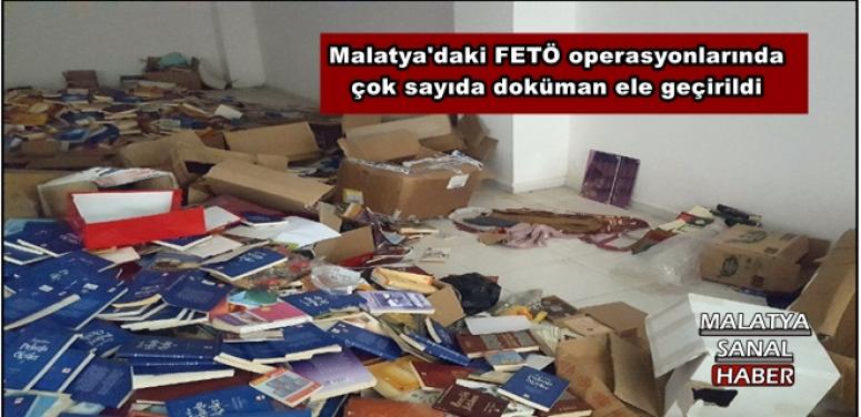  Malatya'daki FETÖ operasyonlarında çok sayıda doküman ele geçirildi