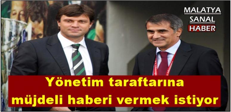 Evkur Yeni Malatyaspor yönetimi, taraftarına müjdeli haberi vermek istiyor