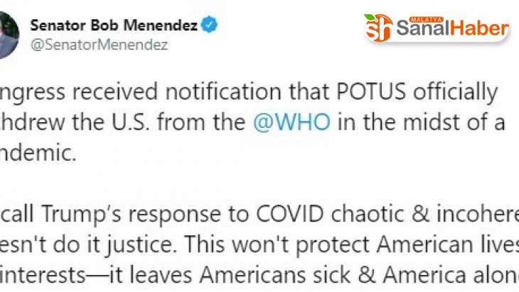 ABD'de Trump yönetimi, Dünya Sağlık Örgütü'nden çekildiğine dair Kongre'yi bilgilendirdi