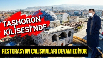 Başkan Gürkan Taşhoron Kilisesi´nde devam eden restorasyon çalışmalarını inceledi