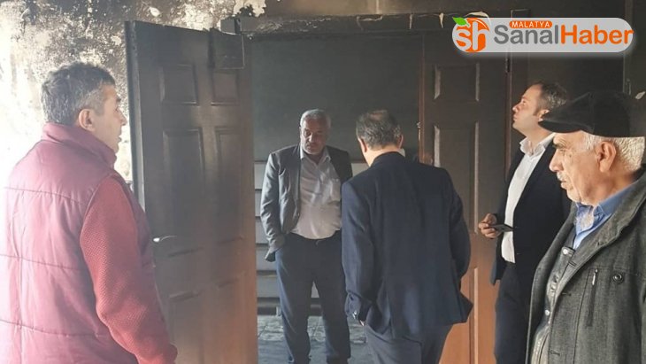 Başkan Kılınç yanan taziye evini inceledi