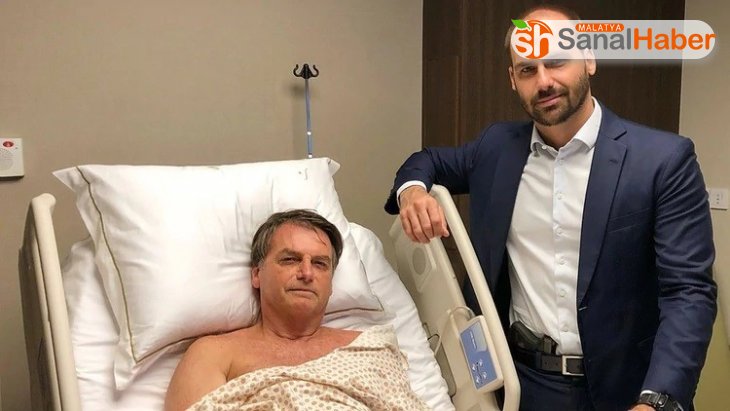 Bolsonaro'nun oğlu hastanedeki babasını belinde silahla ziyaret etti