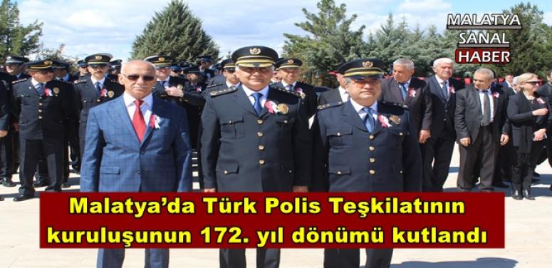 Malatya’da Türk Polis Teşkilatının kuruluşunun 172. yıl dönümü kutlandı
