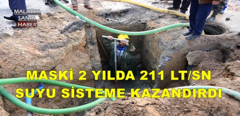 MASKİ 2 YILDA 211 LT/SN SUYU SİSTEME KAZANDIRDI