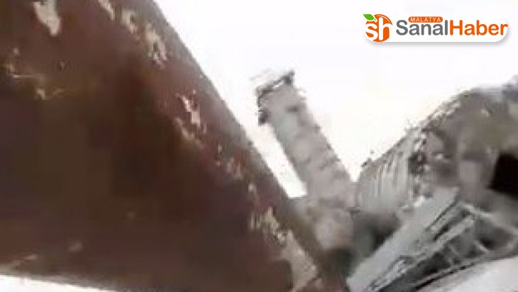 Çimento fabrikasının silosu aracının üzerine devrilen kişi şok yaşadı