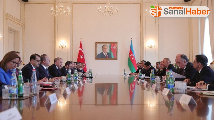 Cumhurbaşkanı Erdoğan, Aliyev ile Yüksek Düzeyli İşbirliği 8.Toplantısı'na başkanlık etti