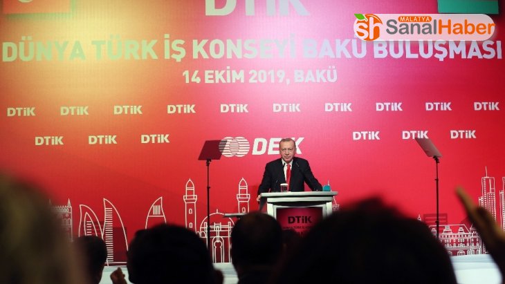 Cumhurbaşkanı Erdoğan, Dünya Türk İş Konseyi Bakü Buluşması Toplantısı'na katıldı