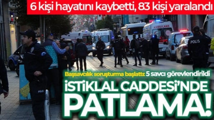 Cumhurbaşkanı Erdoğan 'İstiklal Caddesi'nde patlama) 6 can kaybı 81 yaralı var'