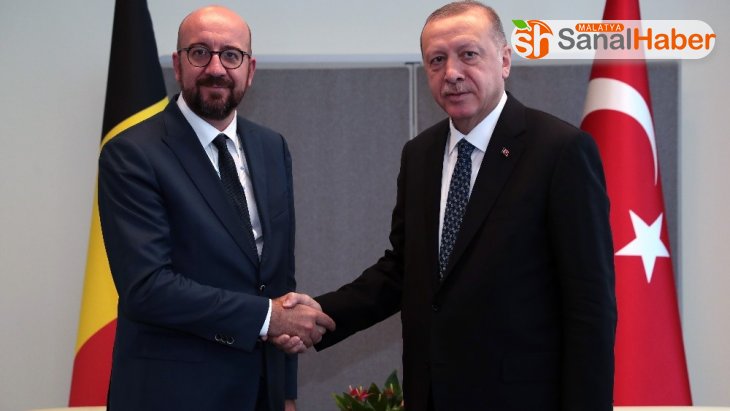 Cumhurbaşkanı Recep Tayyip Erdoğan'ın New York'ta Belçika Başbakanı Charles Michael'i kabulü başladı.