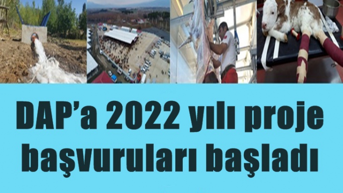 DAP’a 2022 yılı proje başvuruları başladı