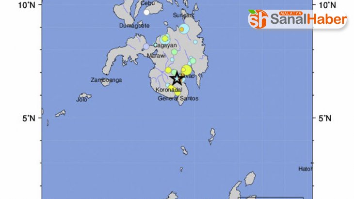 Filipinler'de 6.8 büyüklüğünde deprem