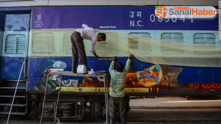 Hindistan'da tren vagonları karantina merkezine dönüştürüldü