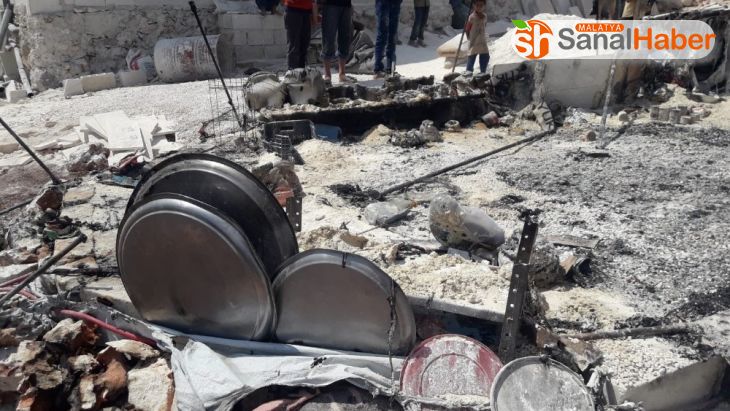İdlib'te mülteci kampında yangın: 1 yaralı