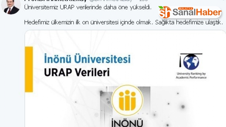 İnönü üniversitesi URAP'ta öne çıktı