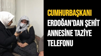 Cumhurbaşkanı Erdoğan'dan şehit annesine taziye telefonu