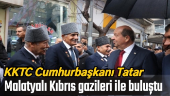 KKTC Cumhurbaşkanı Tatar, Malatyalı Kıbrıs gazileri ile buluştu