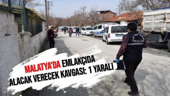 Malatya'da Emlakçıda alacak verecek kavgası: 1 yaralı