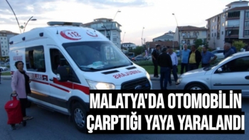 Malatya'da Otomobilin çarptığı yaya yaralandı