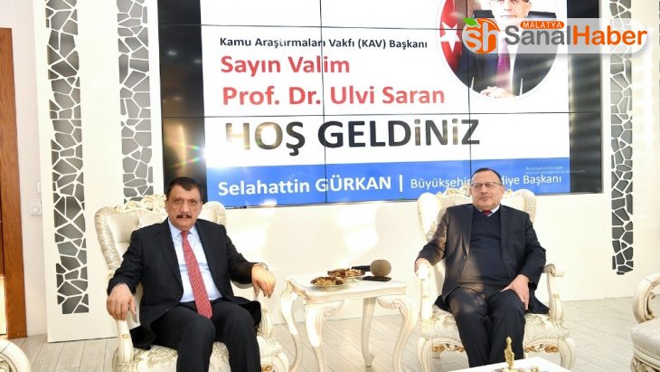 Kamu Araştırmaları Vakfı Başkanı  Saran'dan Başkan Gürkan'a ziyaret