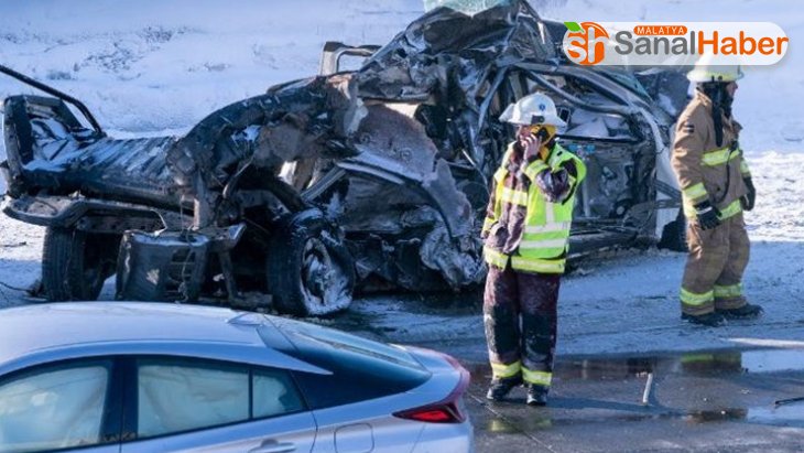 Kanada'da 200 araç zincirleme kazaya karıştı: 2 ölü, 70 yaralı