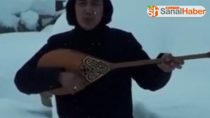 Kazakistan'da karda mahsur kalan ozandan dombıralı yardım çağrısı