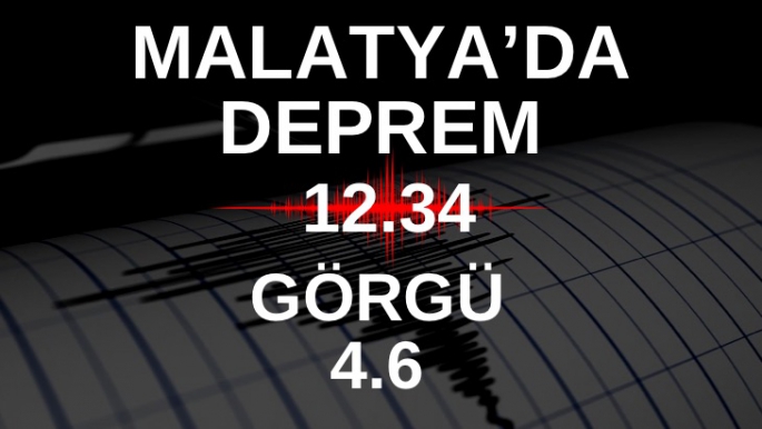 Malatya’da 4.6 büyüklüğünde deprem