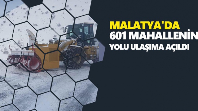 Malatya'da 601 mahallenin yolu ulaşıma açıldı