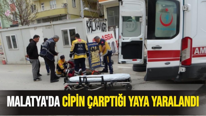 Malatya'da Cipin çarptığı yaya yaralandı