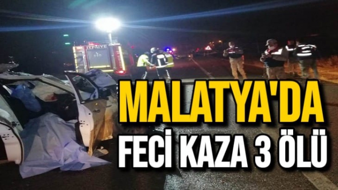 Malatya'da Feci Kaza 3 Ölü