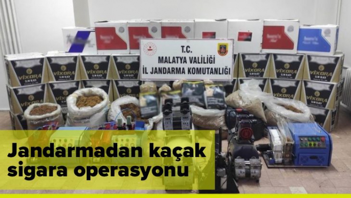 Malatya'da Jandarmadan kaçak sigara operasyonu