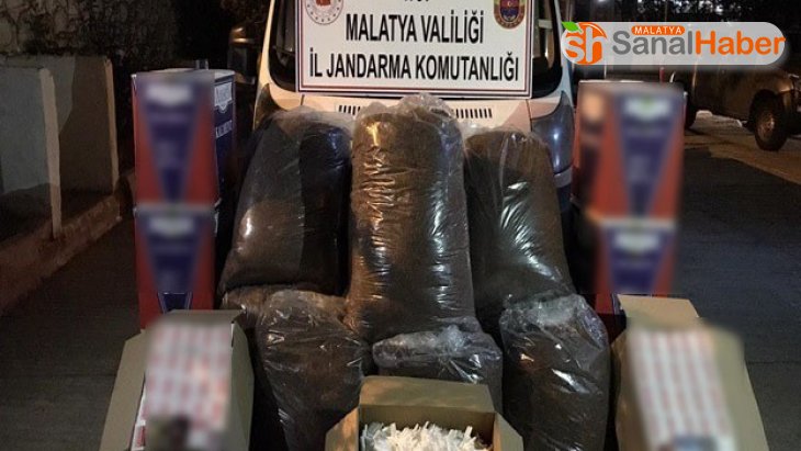 Malatya'da kaçak tütün ve makaron ele geçirildi