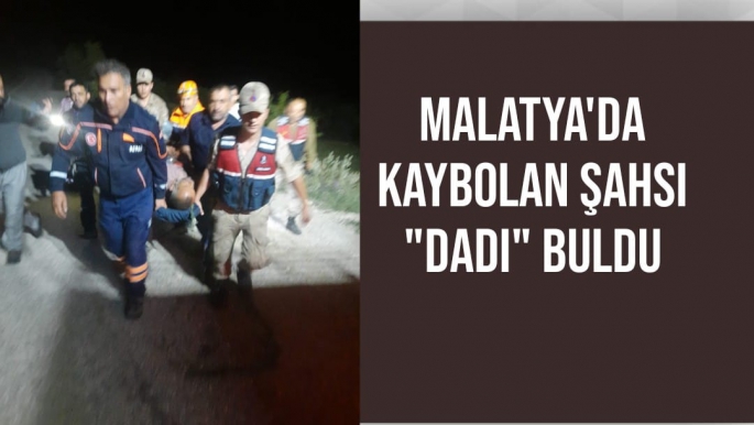 Malatya'da Kaybolan şahsı 'Dadı' buldu
