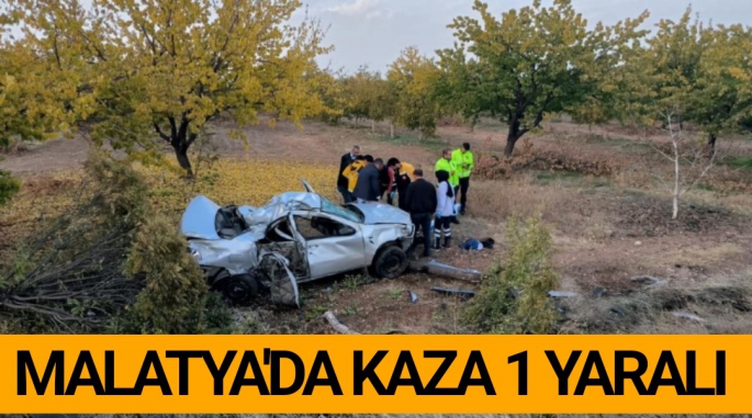 Malatya'da kaza 1 yaralı
