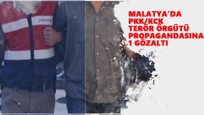 Malatya’da PKK/KCK terör örgütü propagandasına 1 gözaltı