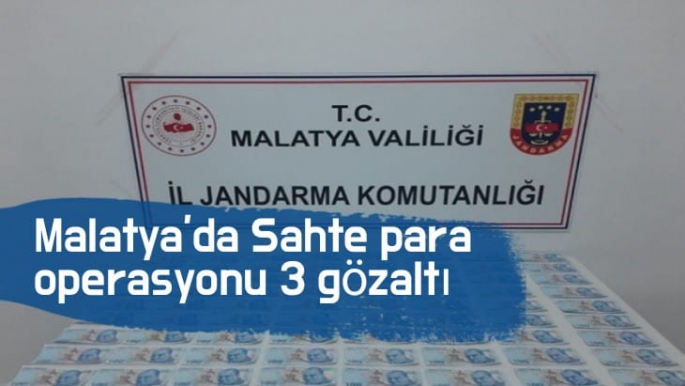 Malatya'da Sahte para operasyonu 3 gözaltı