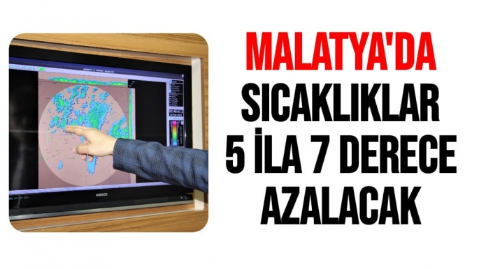 Malatya'da Sıcaklıklar 5 ila 7 derece azalacak