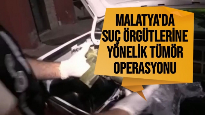Malatya'da suç örgütlerine yönelik Tümör operasyonu