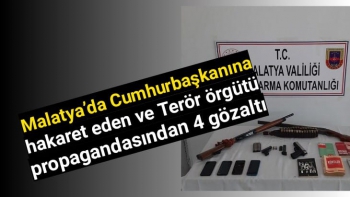 Malatya’da Terör örgütü propagandasından 4 gözaltı