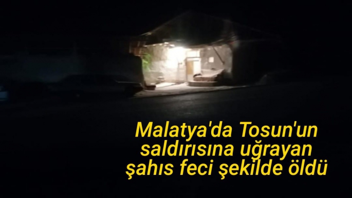 Malatya'da Tosun'un saldırısına uğrayan şahıs feci şekilde öldü