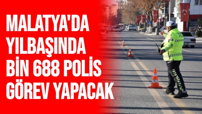 Malatya'da yılbaşında bin 688 polis görev yapacak