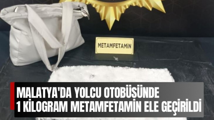 Malatya'da Yolcu otobüsünde 1 kilogram Metamfetamin ele geçirildi